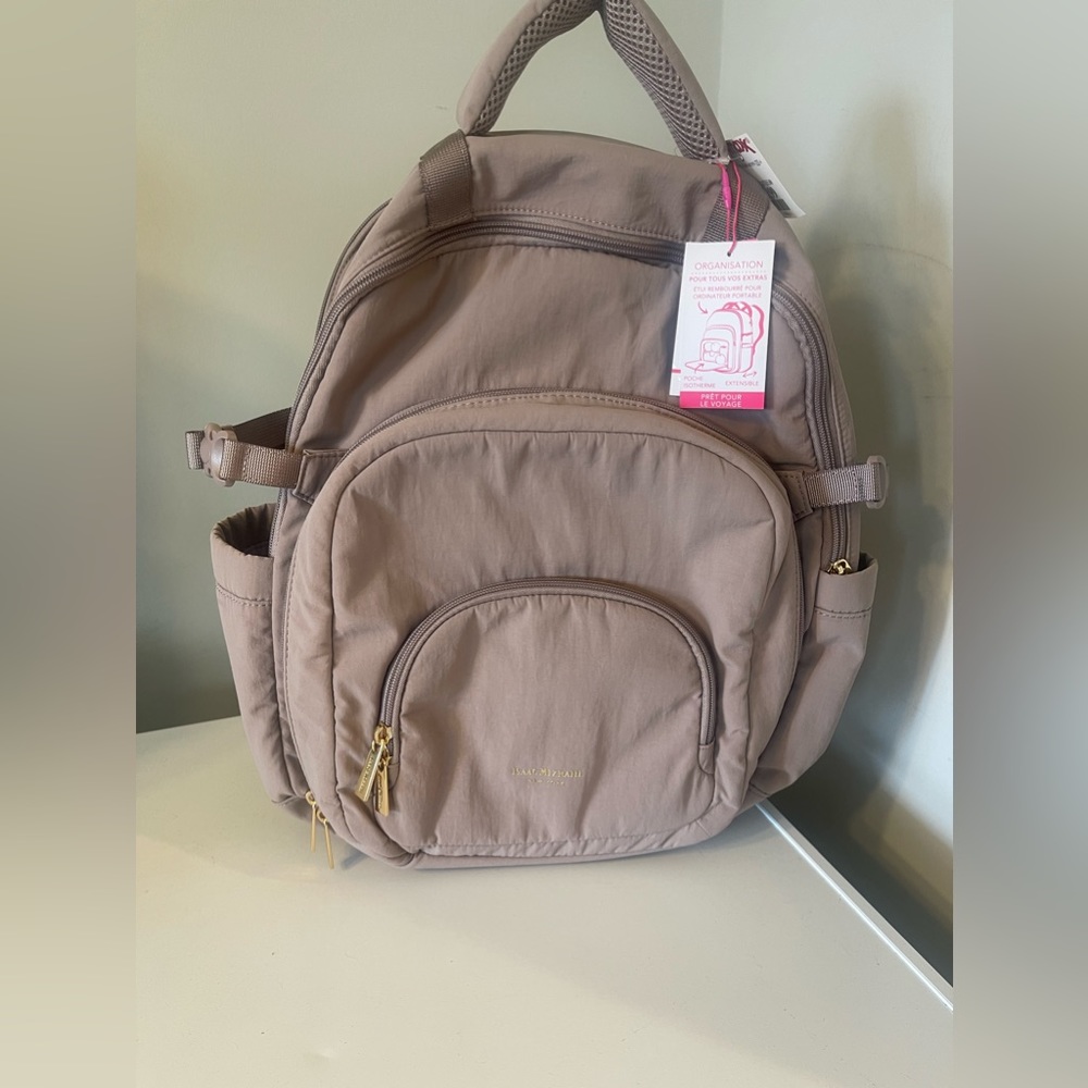NWT Isaac Mizrahi Backpack with Insulted Pocket and Side Strap for Water Bottles